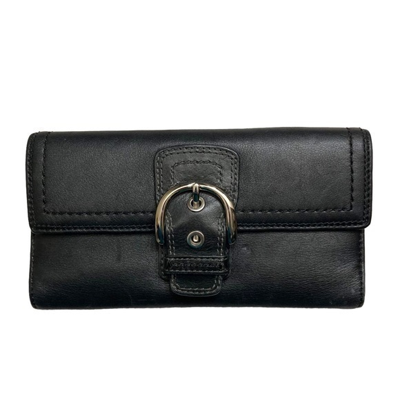 Coach black leather soho buckle wallet - Picture 1 of 8